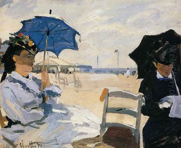 The Beach At Trouville Oil Painting by Claude Oscar Monet