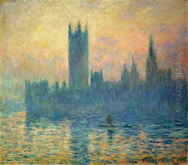 The Houses of Parliament, Sunset Oil Painting by Claude Oscar Monet