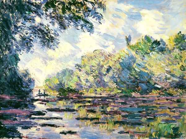 Section of the Seine, near Giverny Oil Painting by Claude Oscar Monet