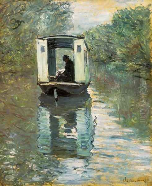 The Boat Studio Oil Painting by Claude Oscar Monet