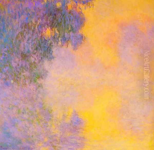 Misty morning on the Seine sunrise Oil Painting by Claude Oscar Monet