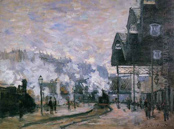 Saint-Lazare Station, the Western Region Goods Sheds Oil Painting by Claude Oscar Monet