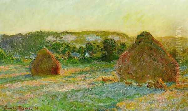 Wheatstacks Oil Painting by Claude Oscar Monet