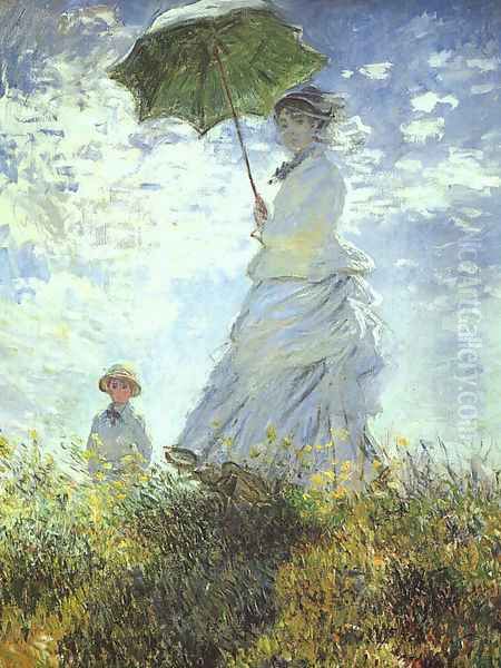 Woman with a Parasol Oil Painting by Claude Oscar Monet