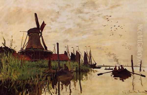 Windmill at Zaandam 1 Oil Painting by Claude Oscar Monet