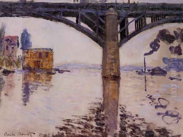 The Road Bridge at Argenteuil 2 Oil Painting by Claude Oscar Monet