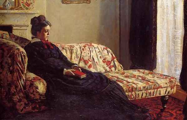 Meditation, Madame Monet Sitting on a Sofa Oil Painting by Claude Oscar Monet