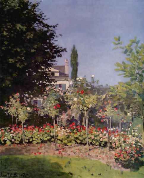 Garden in Flower Oil Painting by Claude Oscar Monet