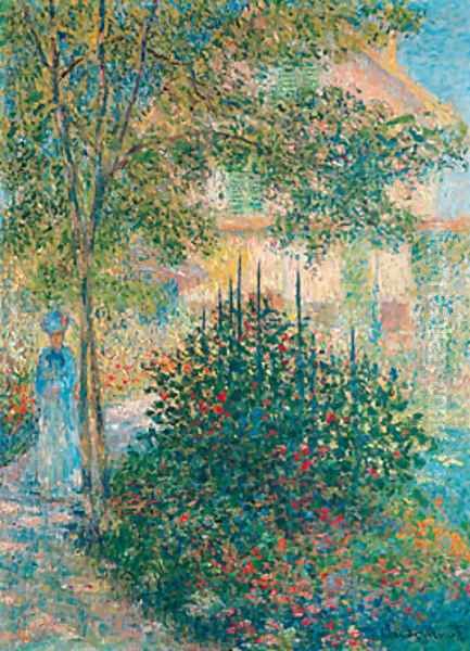 Camille Monet in the Garden at Argenteuil 1876 Oil Painting by Claude Oscar Monet