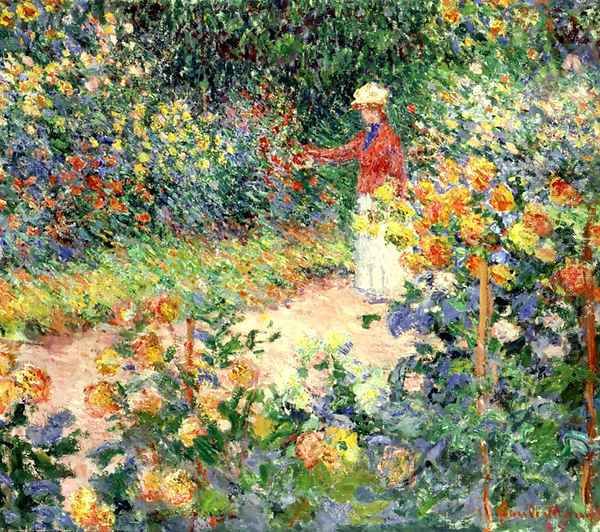 Monet's Garden at Giverny Oil Painting by Claude Oscar Monet