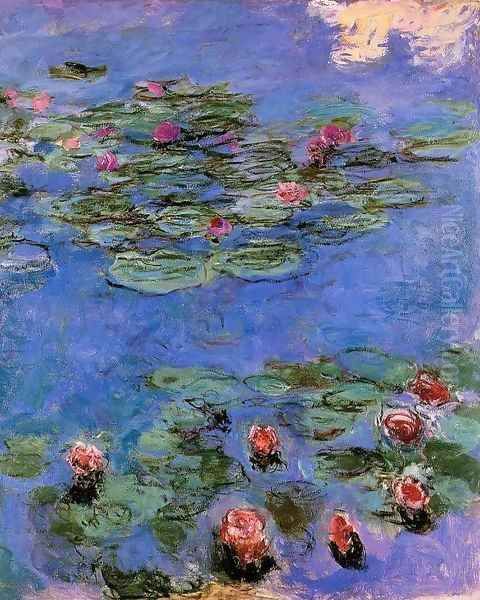 Red Water-Lilies 1914-1917 Oil Painting by Claude Oscar Monet