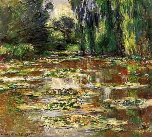 The Bridge over the Water-Lily Pond 1905 Oil Painting by Claude Oscar Monet