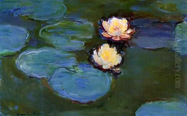 Water-Lilies1 1897-1899 Oil Painting by Claude Oscar Monet