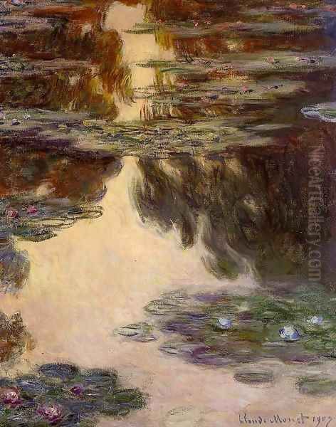 Water-Lilies10 1907 Oil Painting by Claude Oscar Monet