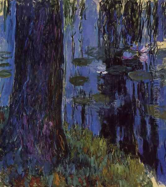 Weeping Willow and Water-Lily Pond1 1916-1919 Oil Painting by Claude Oscar Monet