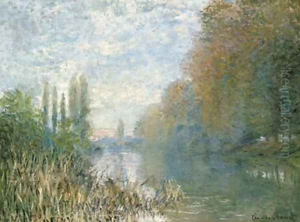 Bords de la Seine en automne Oil Painting by Claude Oscar Monet