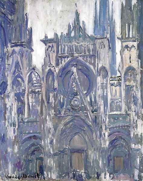 Cathedrale de Rouen Etude pour le portail vu de face Oil Painting by Claude Oscar Monet