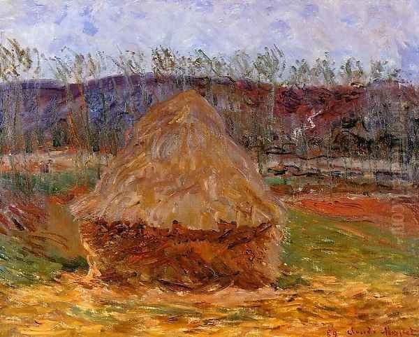 Grainstacks at Giverny 1889 Oil Painting by Claude Oscar Monet