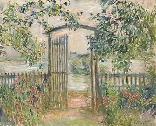 La porte du jardin à Vetheuil Oil Painting by Claude Oscar Monet