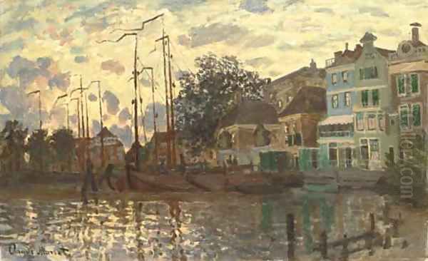 Le Dam à Zaandam, le soir Oil Painting by Claude Oscar Monet