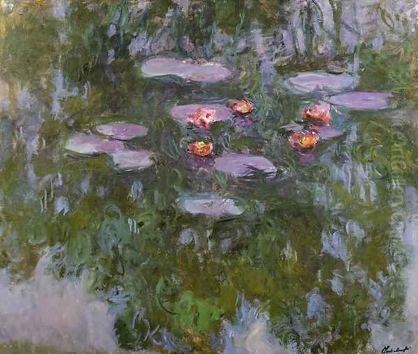 Water-Lilies4 1916-1919 Oil Painting by Claude Oscar Monet