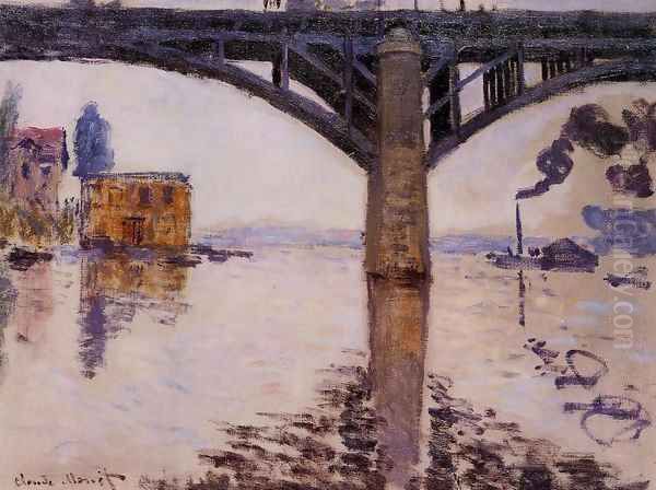 The Road Bridge at Argenteuil1 1874 Oil Painting by Claude Oscar Monet