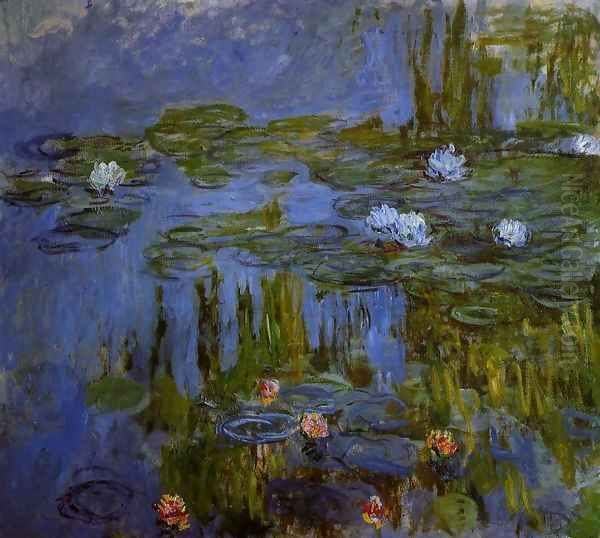 Water-Lilies1 1914-1917 Oil Painting by Claude Oscar Monet