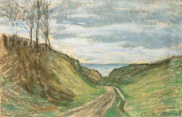 Chemin creux, Pourville Oil Painting by Claude Oscar Monet