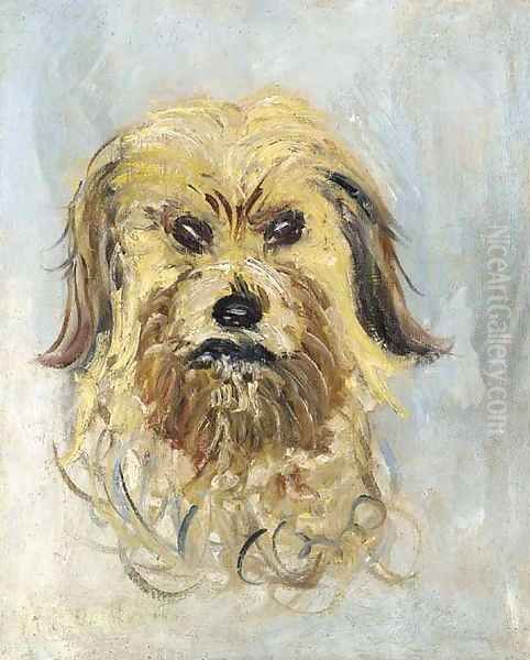 Tete de chien griffon, Follette Oil Painting by Claude Oscar Monet