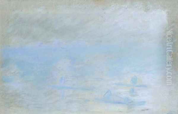 Waterloo Bridge, brouillard Oil Painting by Claude Oscar Monet