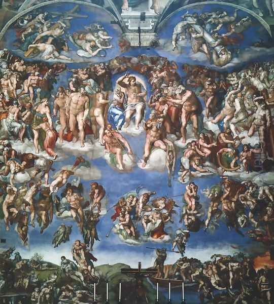 Last Judgment Oil Painting by Michelangelo Buonarroti