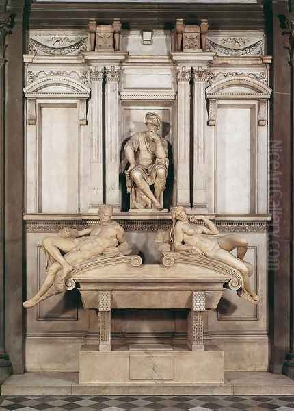 Tomb of Lorenzo de Medici Oil Painting by Michelangelo Buonarroti