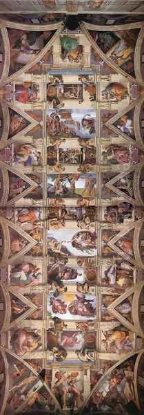 Ceiling of the Sistine Chapel Oil Painting by Michelangelo Buonarroti