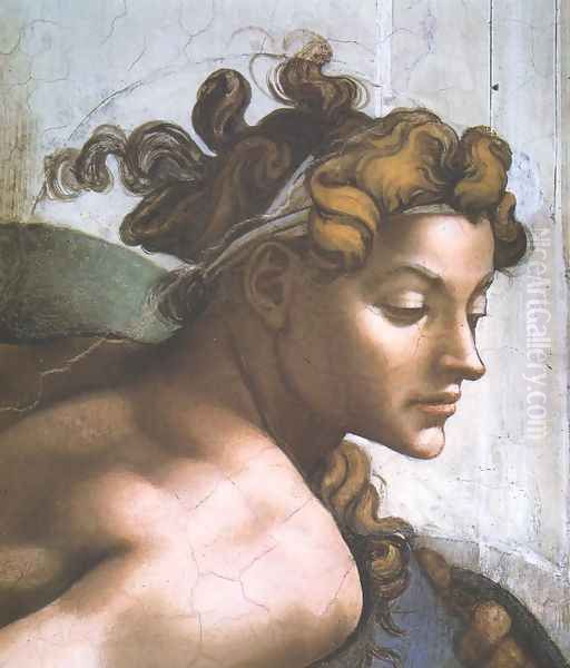 Nude Youth Oil Painting by Michelangelo Buonarroti