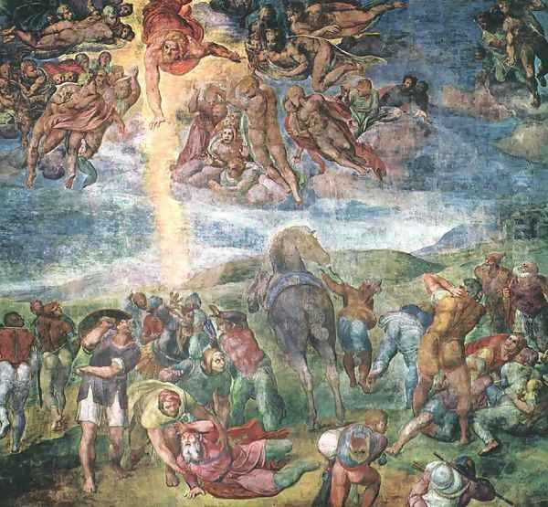 The Conversion of Saul 1542-45 Oil Painting by Michelangelo Buonarroti