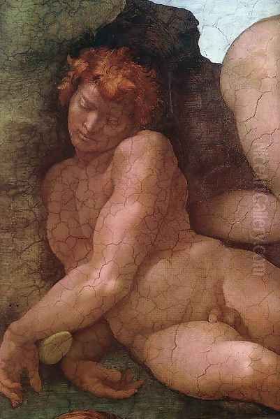 Creation of Eve (detail-1) 1509-10 Oil Painting by Michelangelo Buonarroti