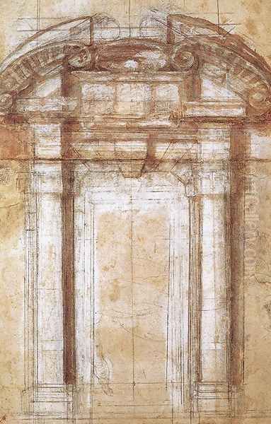 Study for the Porta Pia Oil Painting by Michelangelo Buonarroti