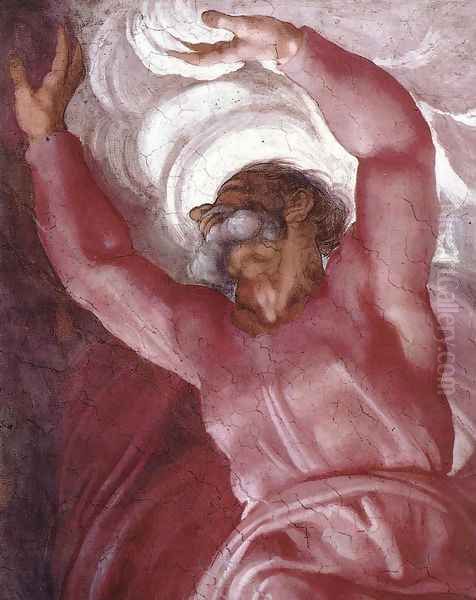 Separation of Light from Darkness (detail) 1511 Oil Painting by Michelangelo Buonarroti