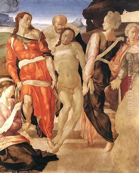 Entombment c. 1510 Oil Painting by Michelangelo Buonarroti