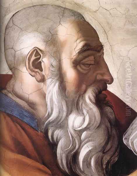 Zechariah (detail-1) 1509 Oil Painting by Michelangelo Buonarroti