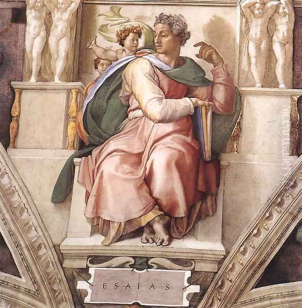 Isaiah 1509 Oil Painting by Michelangelo Buonarroti