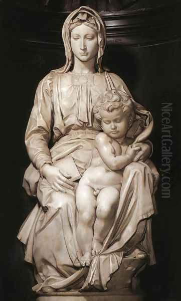 Madonna and Child Oil Painting by Michelangelo Buonarroti