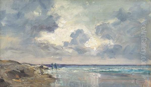 Marina Di Bordighera Oil Painting by Carlo Follini