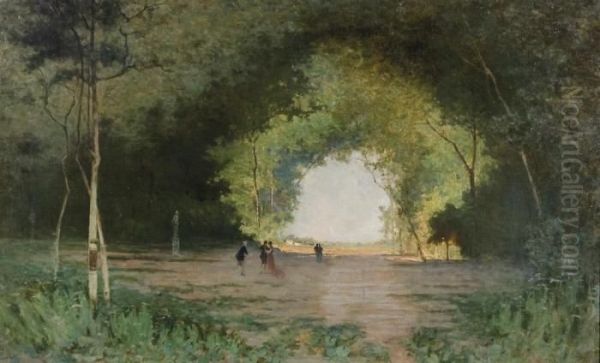 Passeggiata Nel Parco Oil Painting by Carlo Follini