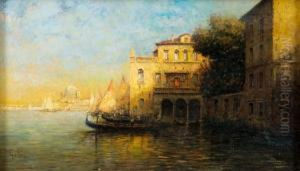 Scorcio Di Venezia Con Isola Di San Giorgio Oil Painting by Carlo Follini