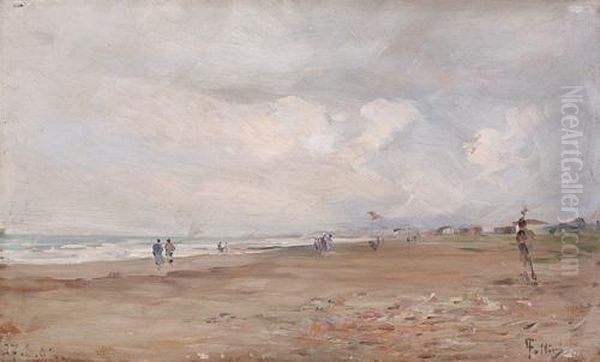 Marina Di Bordighera Oil Painting by Carlo Follini