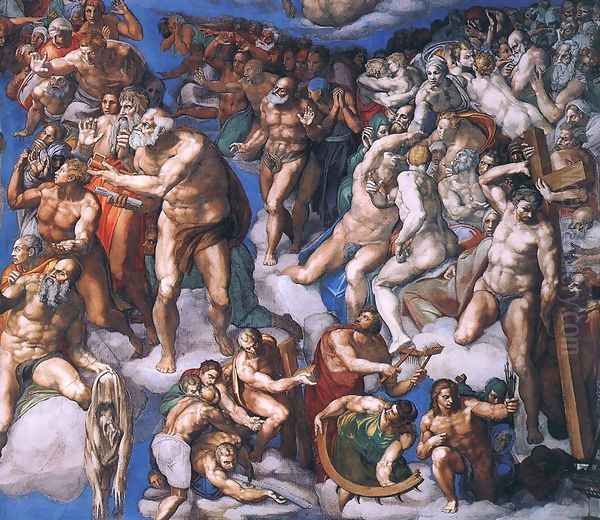 Last Judgment (detail-20) 1537-41 Oil Painting by Michelangelo Buonarroti