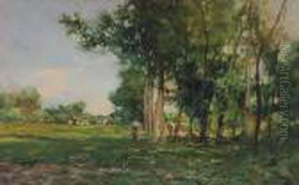 Campagna Padana Oil Painting by Carlo Follini