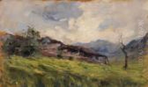 Paysage De Montagne Oil Painting by Carlo Follini