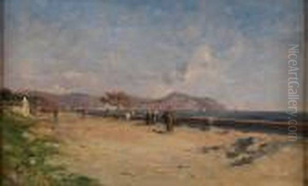 Marina Ligure Oil Painting by Carlo Follini